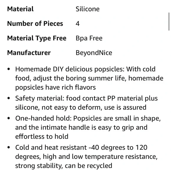 Silicone DIY Zombie Popsicle Mold BPA Free Makes 4 Halloween - Picture 11 of 11